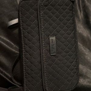 Vera Bradley black all in one crossbody bag with RFID protection